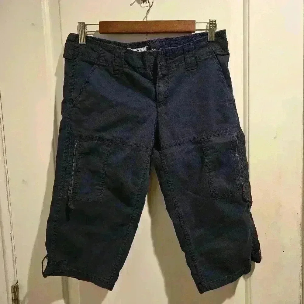 P7454 american eagle blue cargo Bermuda shorts size 28in - Picture 2 of 8